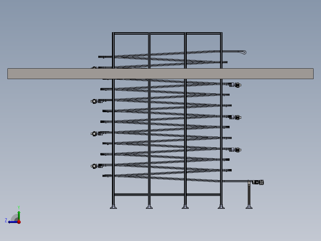A柔性螺旋机右视图