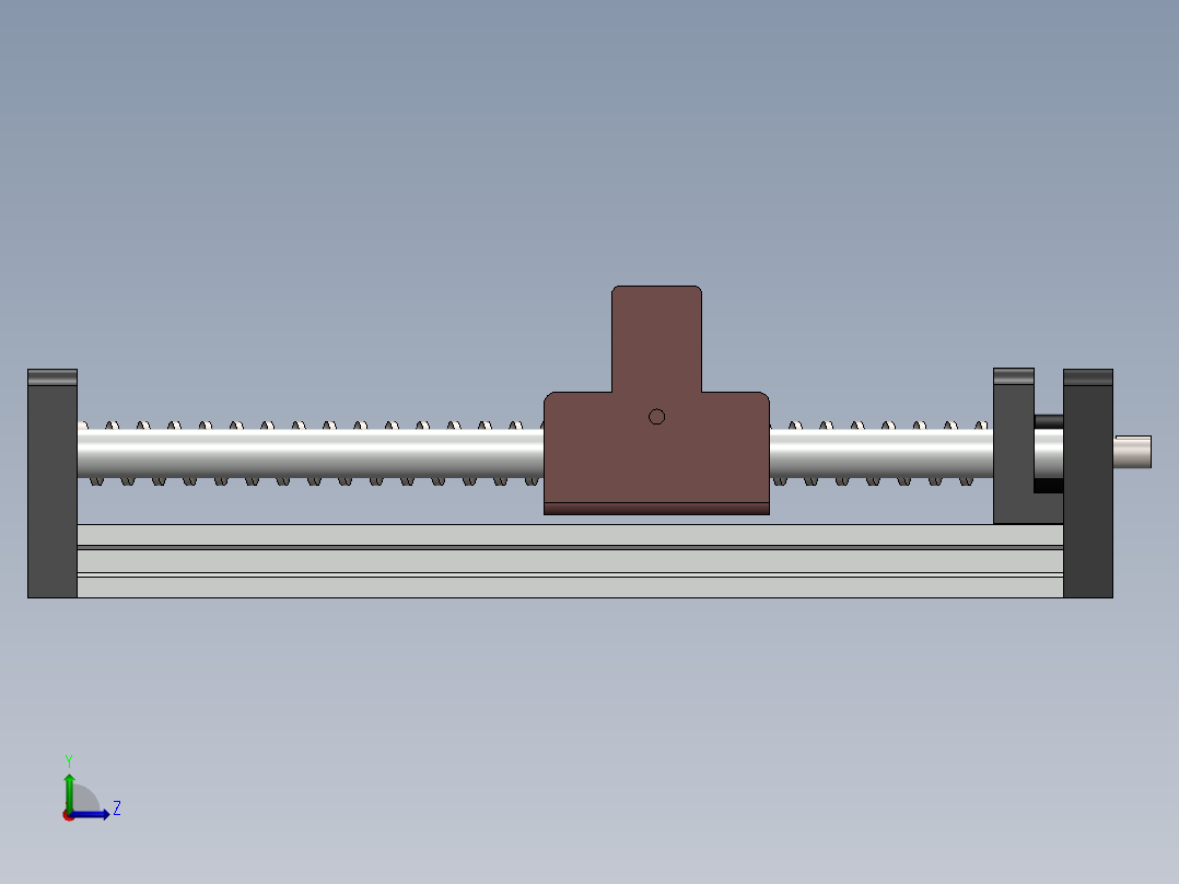 ACTUADOR LINEAL线性执行器3D图纸 Solidworks设计左视图