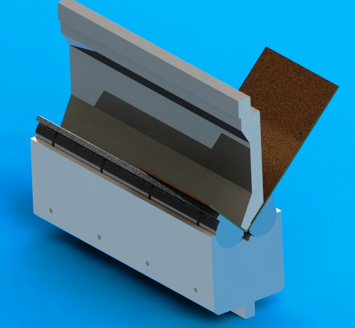 类似于Rolla-V模具，用于无标记弯曲