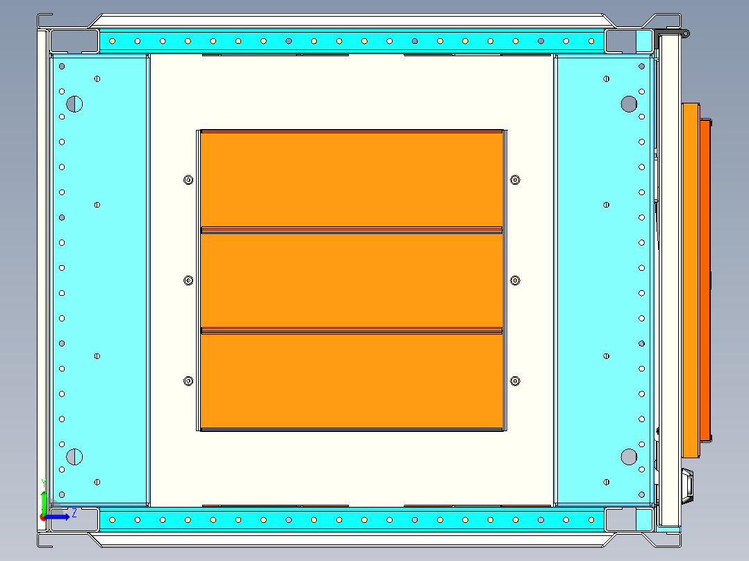 成套组装变频机柜左视图