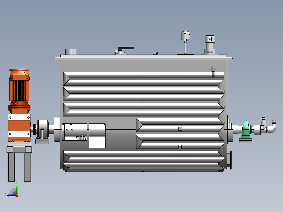 烘干搅拌机（油温加热）右视图