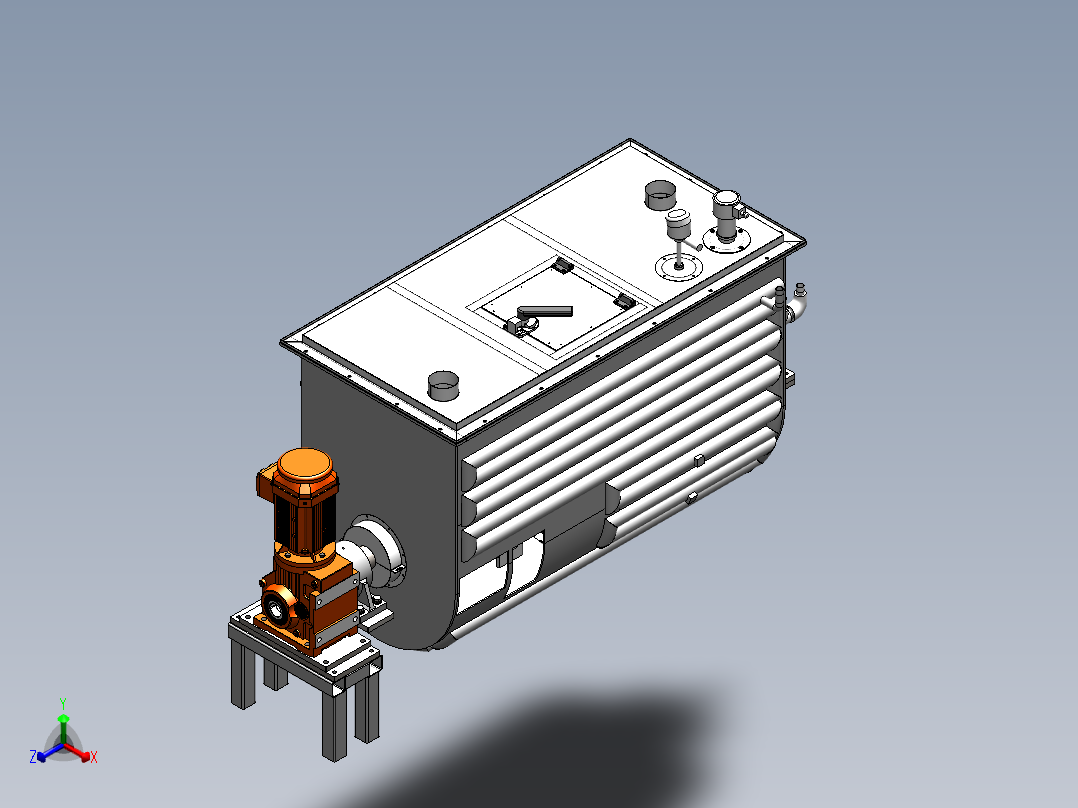 烘干搅拌机（油温加热）正等轴测图