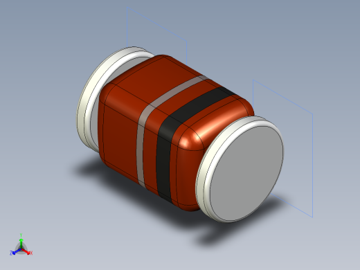 分立半导体元件封装-microMELF-RED正等轴测缩略图