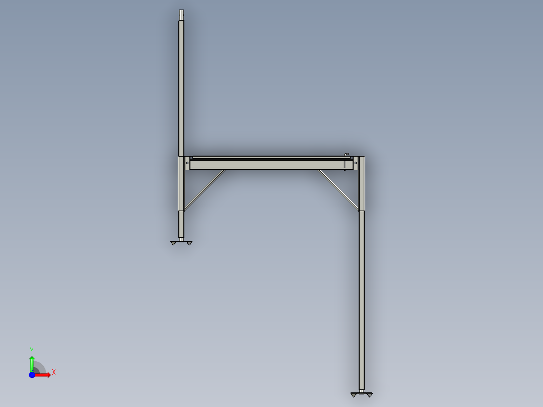 脚手架梯子前视图