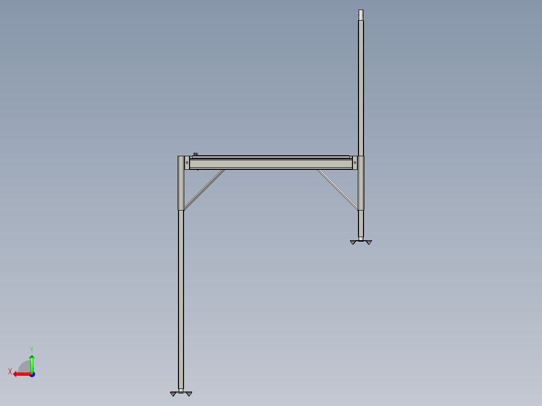 脚手架梯子后视图