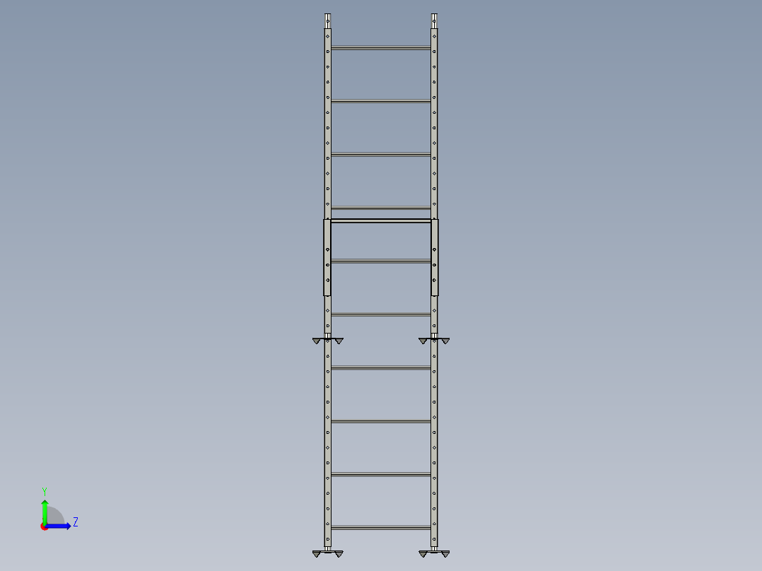 脚手架梯子左视图