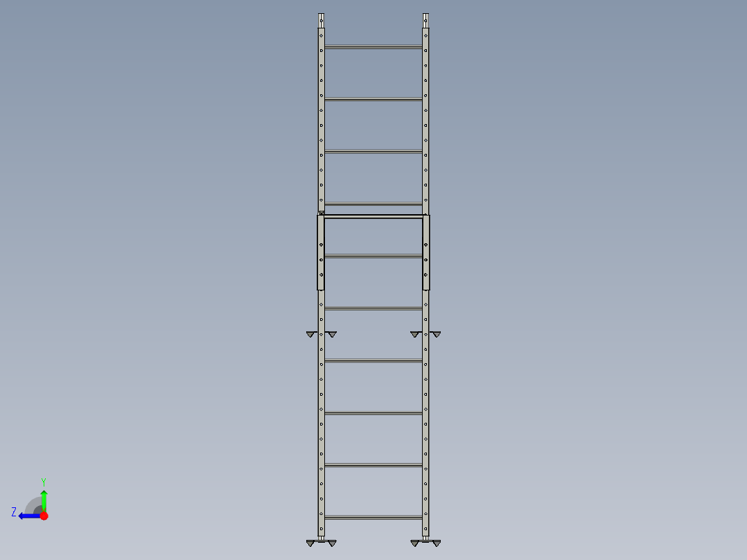 脚手架梯子右视图