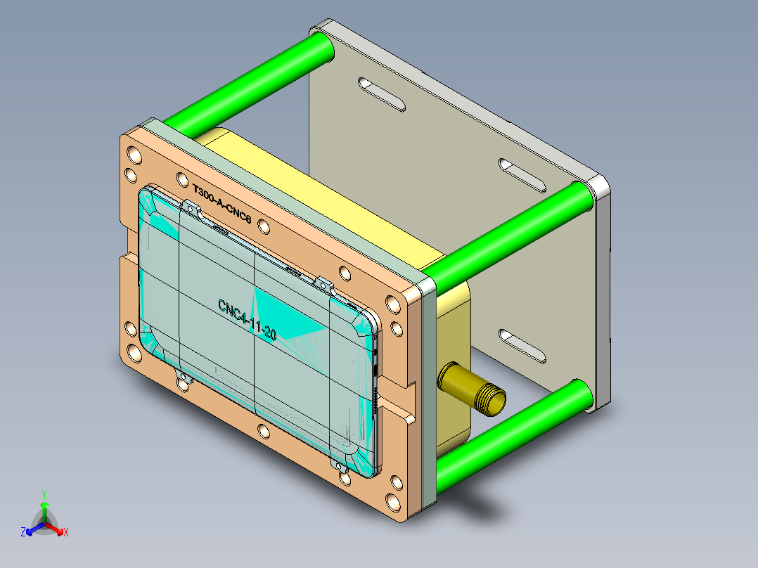 T300-A-笔记本CNC工装夹具三维模型CNC6正等轴测图