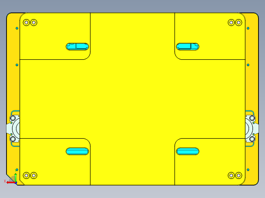 Reacher-C-笔记本CNC工装夹具三维模型CNC4后视图