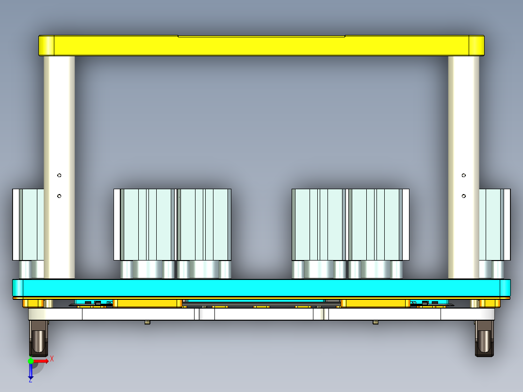 Reacher-C-笔记本CNC工装夹具三维模型CNC4俯视图