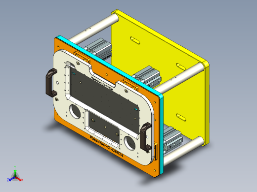 Reacher-C-笔记本CNC工装夹具三维模型CNC4正等轴测缩略图