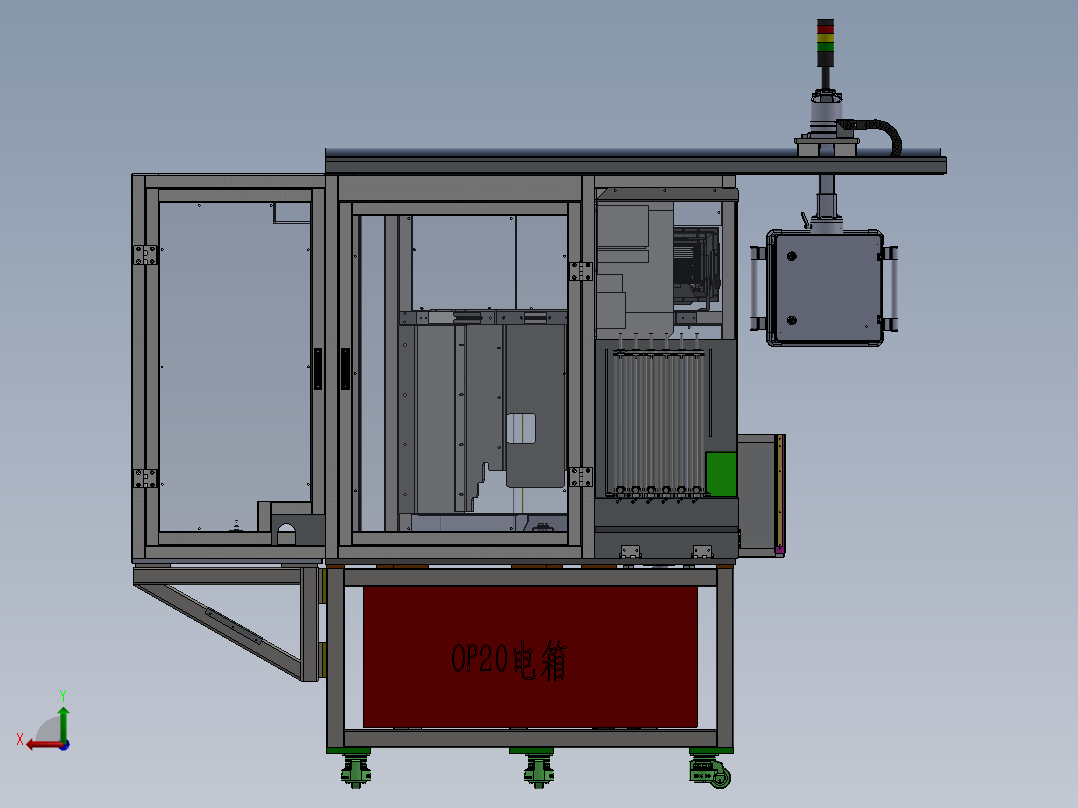 电机转子充磁及合成设备sw16可编辑后视图