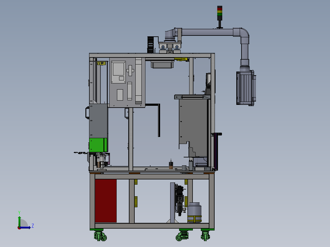 电机转子充磁及合成设备sw16可编辑左视图