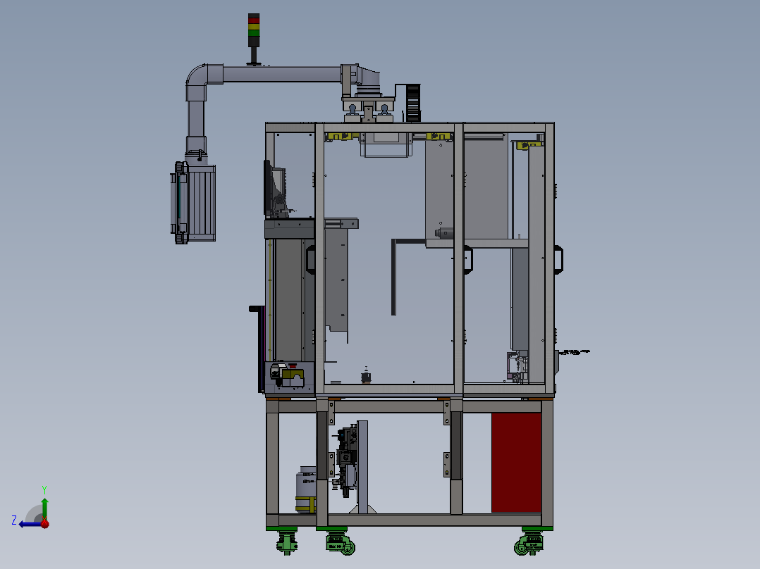 电机转子充磁及合成设备sw16可编辑右视图
