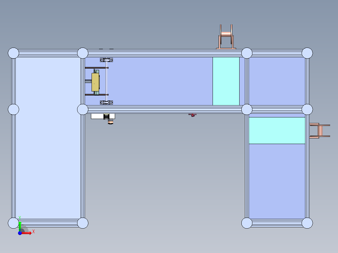 书本打包机（sw16可编辑+说明书）前视图