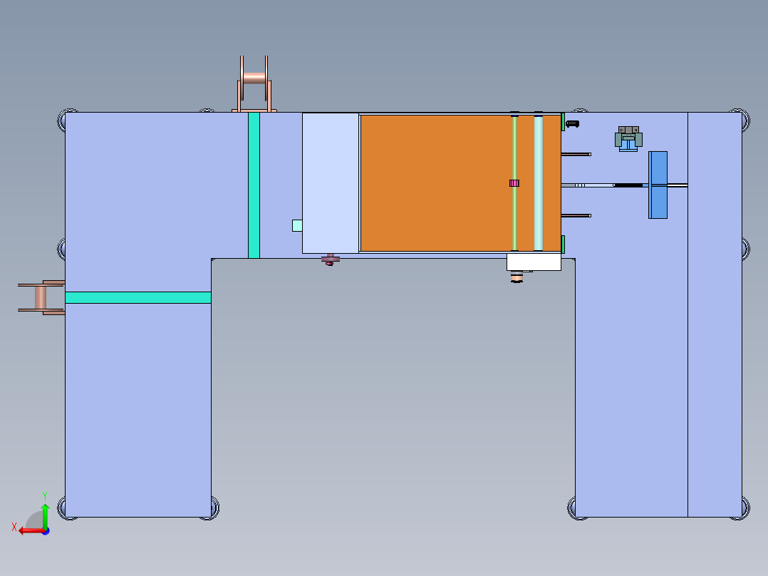 书本打包机（sw16可编辑+说明书）后视图