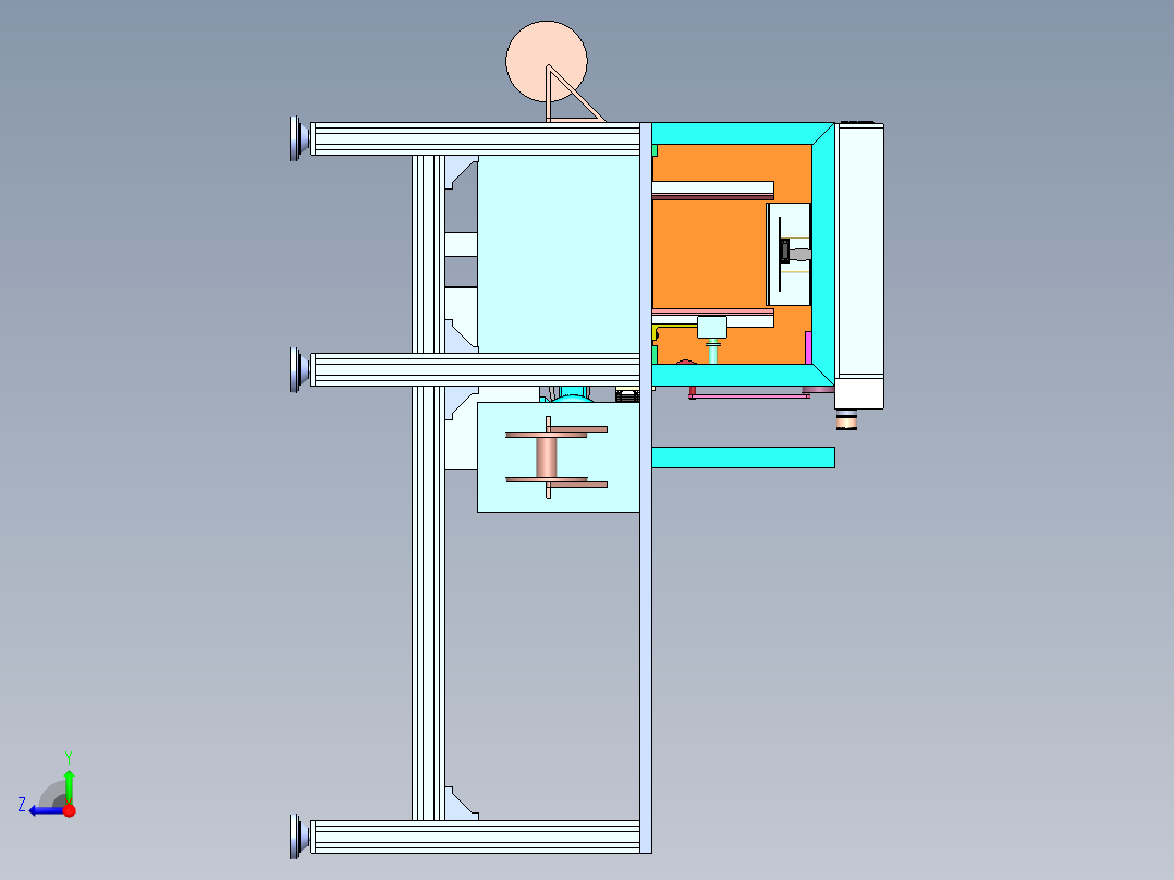 书本打包机（sw16可编辑+说明书）右视图