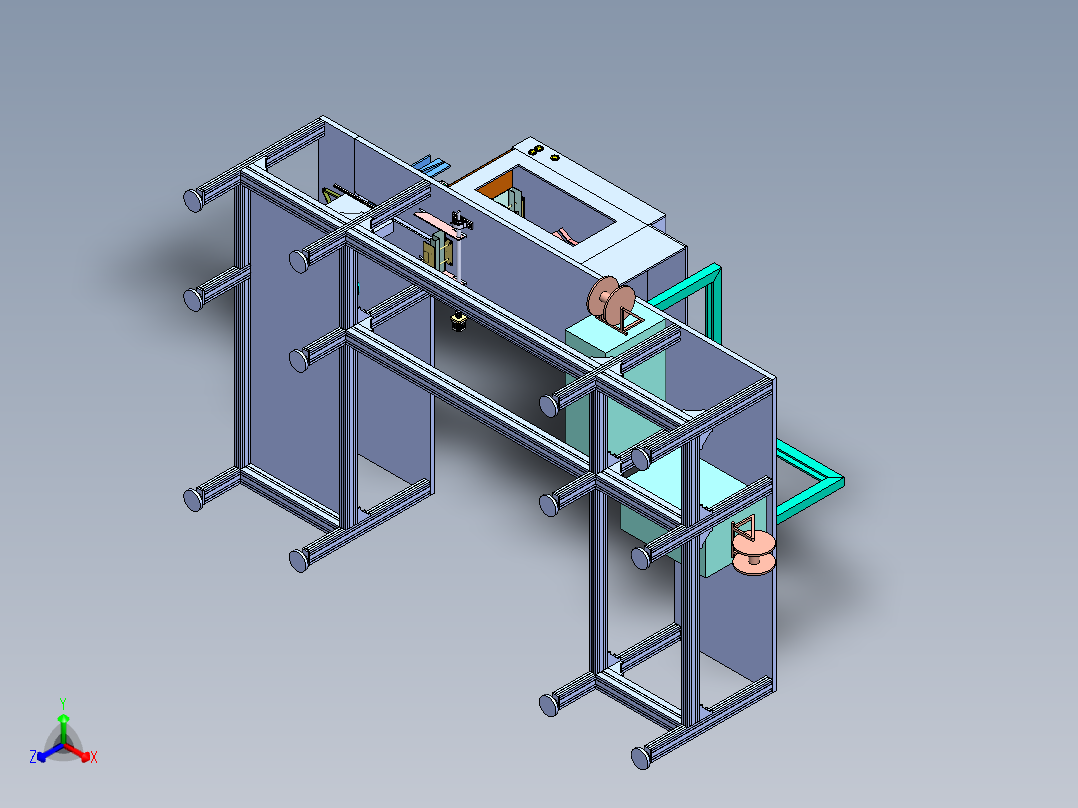 书本打包机（sw16可编辑+说明书）正等轴测图