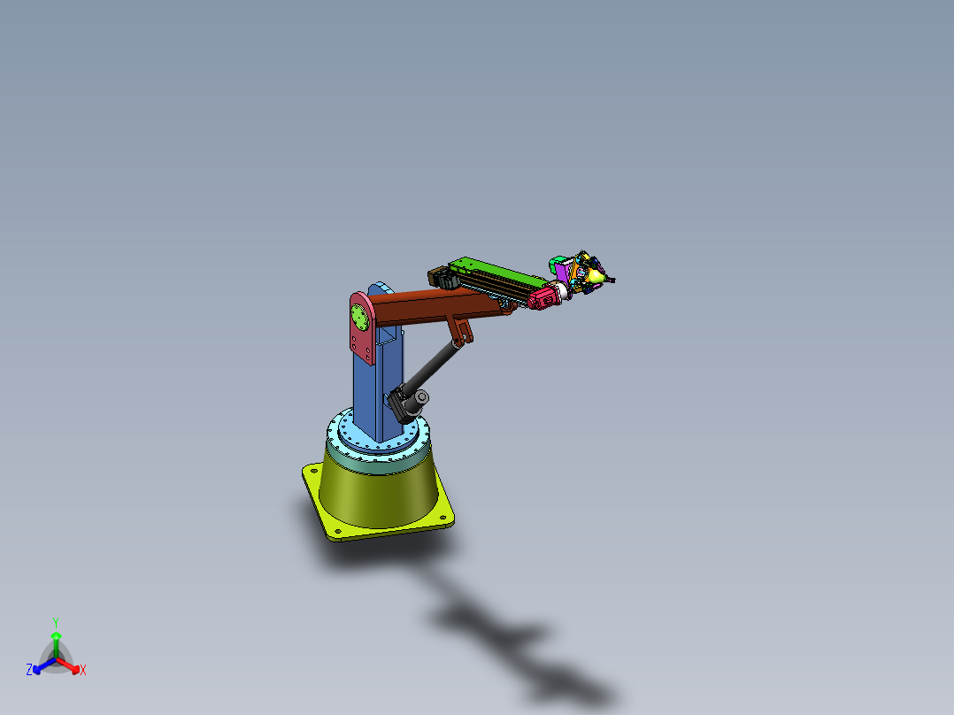 2023.02月-苹果采摘机械臂正等轴测图