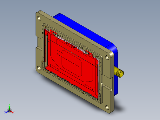 铝制电脑A壳铣内腔真空吸气工装治具模型