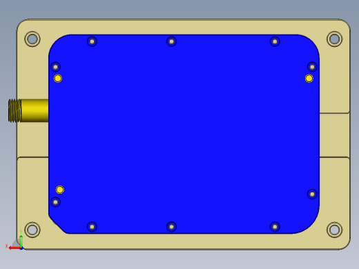 铝制电脑A壳铣内腔真空吸气工装治具模型后视缩略图