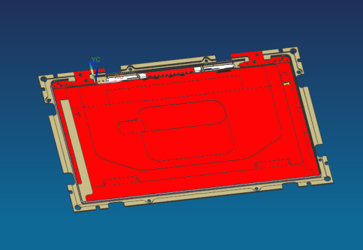 铝制电脑A壳铣内腔真空吸气工装治具模型缩略图