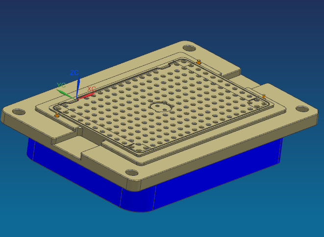 铝制电脑A壳铣内腔真空吸气工装治具模型
