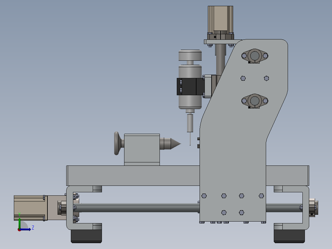 铣床、4轴铣床左视图
