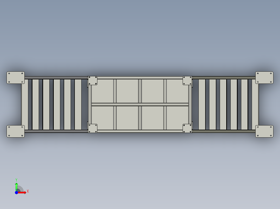 产线过桥梯前视图