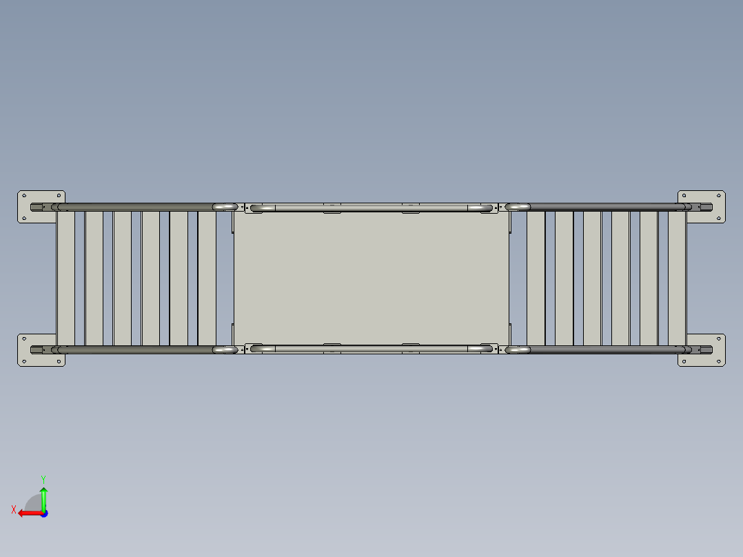 产线过桥梯后视图