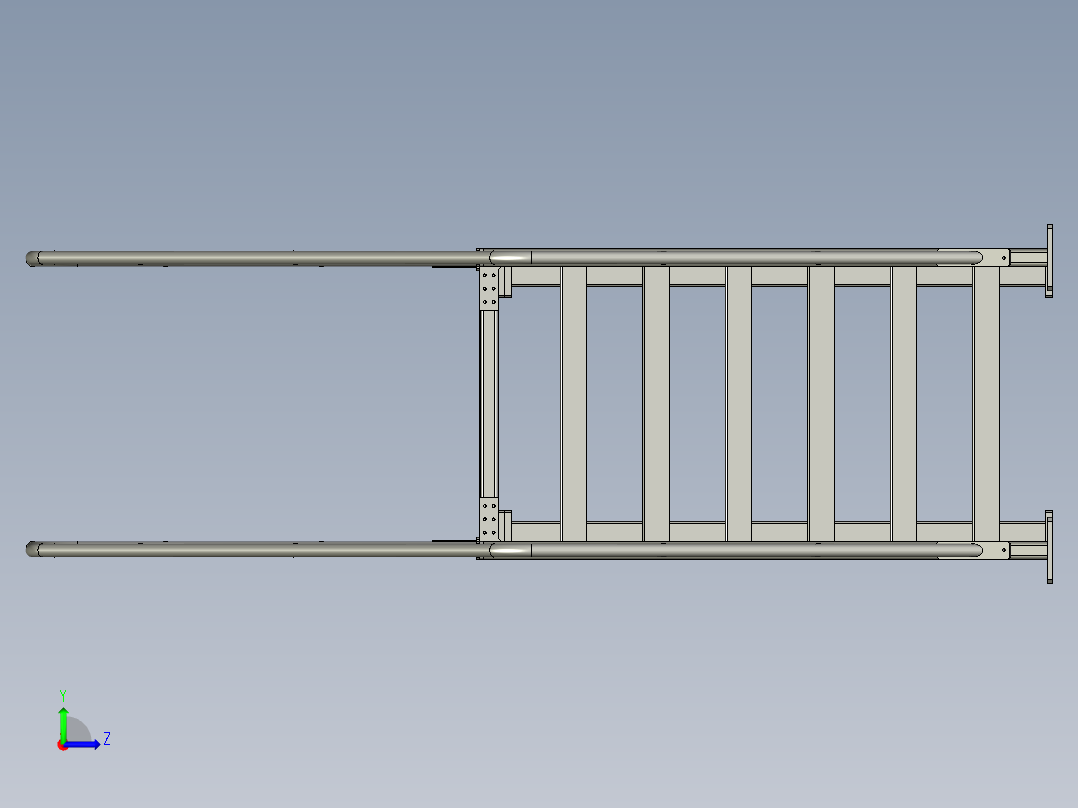 产线过桥梯左视图