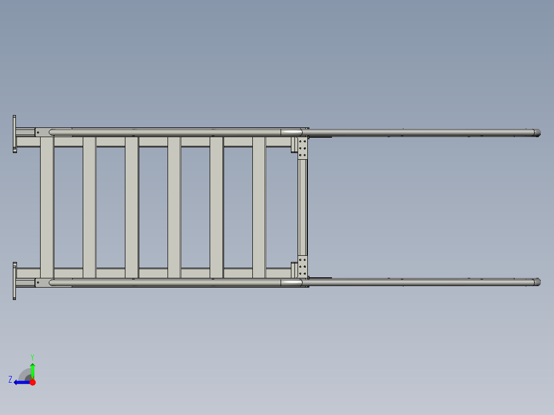 产线过桥梯右视图
