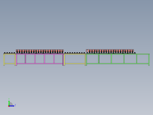 钢化玻璃自动清洗滚筒线左视缩略图