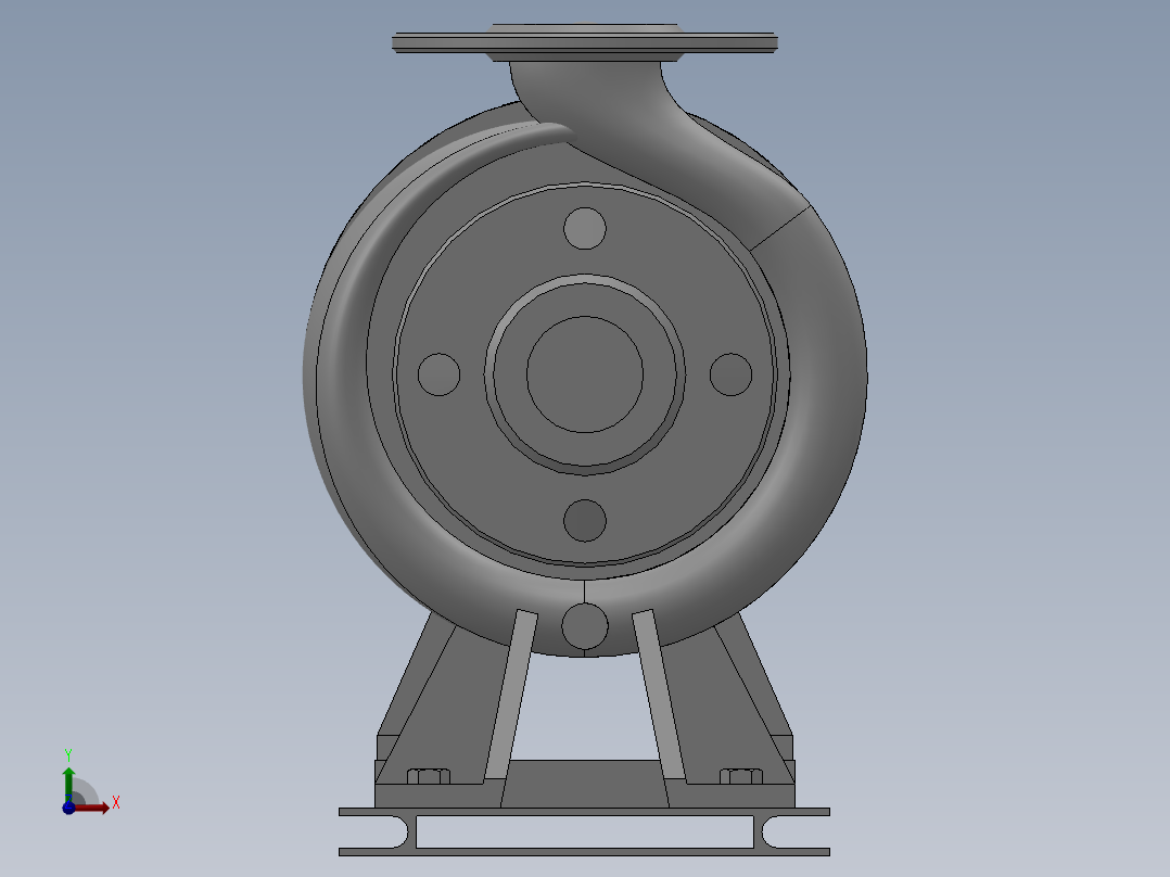 ISW╱IHW系列管道离心泵[ISW50-125A]前视图
