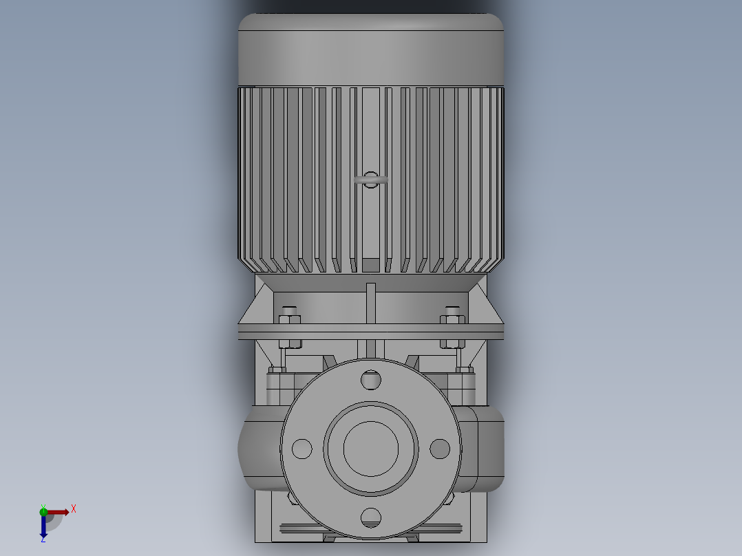 ISW╱IHW系列管道离心泵[ISW50-125A]俯视图