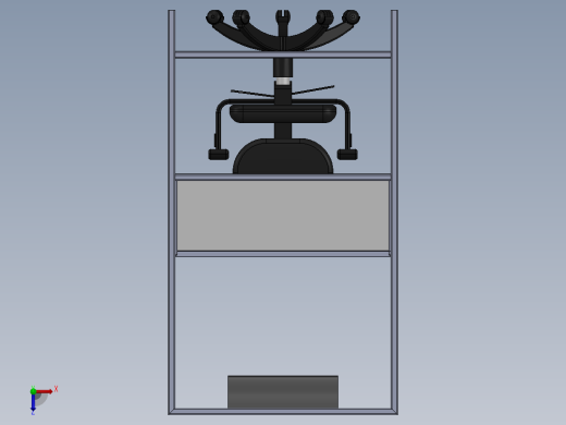 旋转工作椅和工作台3D模型图纸 Solidworks设计俯视缩略图