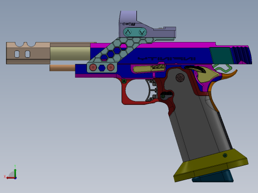 手枪左轮冲锋枪老式狙击步枪设计3D图纸infinity-firearms-1911 SW stp后视缩略图