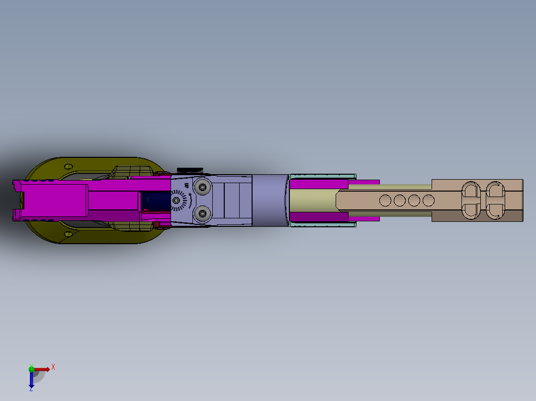 手枪左轮冲锋枪老式狙击步枪设计3D图纸infinity-firearms-1911 SW stp俯视图