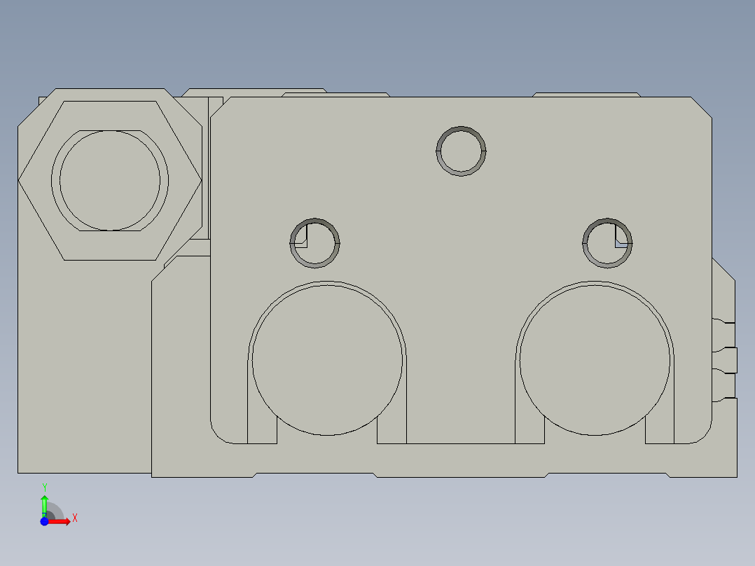 气缸MXQ20-50B-M9BM前视图