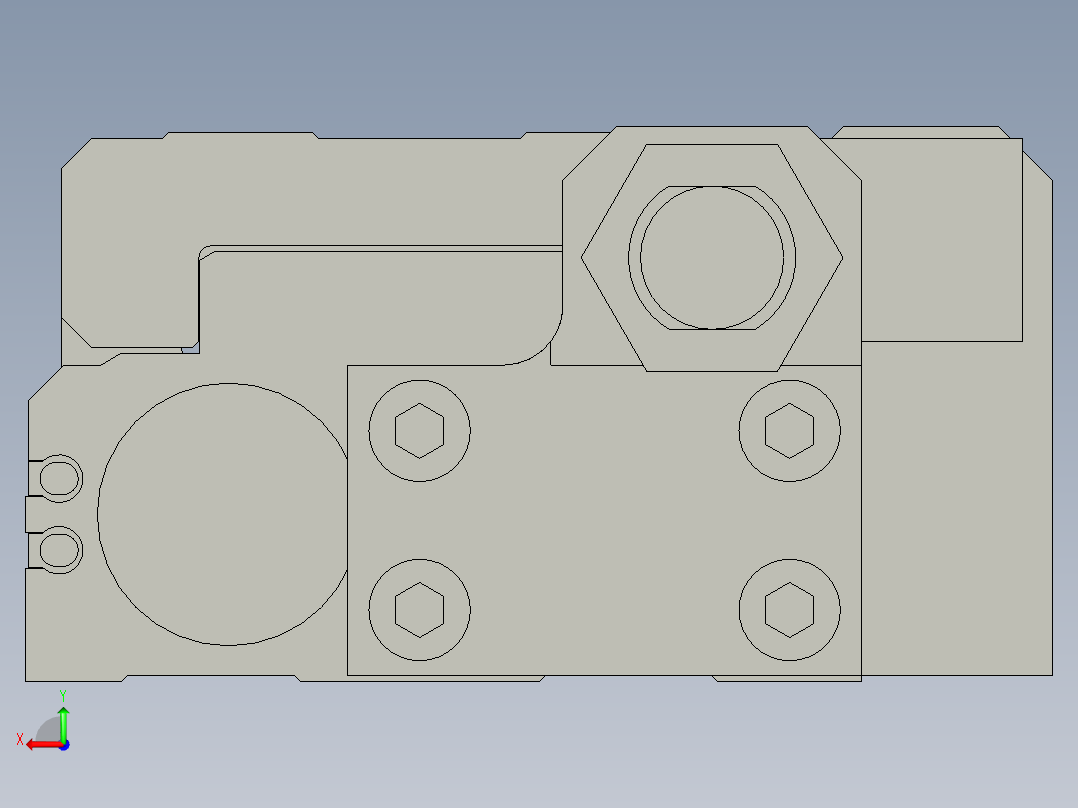 气缸MXQ20-50B-M9BM后视图