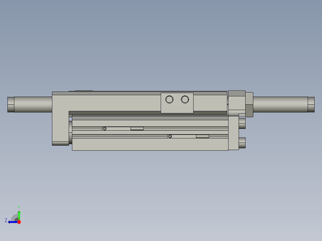 气缸MXQ20-50B-M9BM右视图