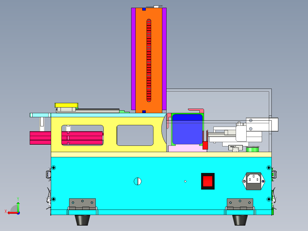 数控车床自动上料机（不间断自动送料）后视图