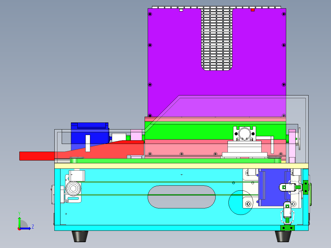 数控车床自动上料机（不间断自动送料）左视图