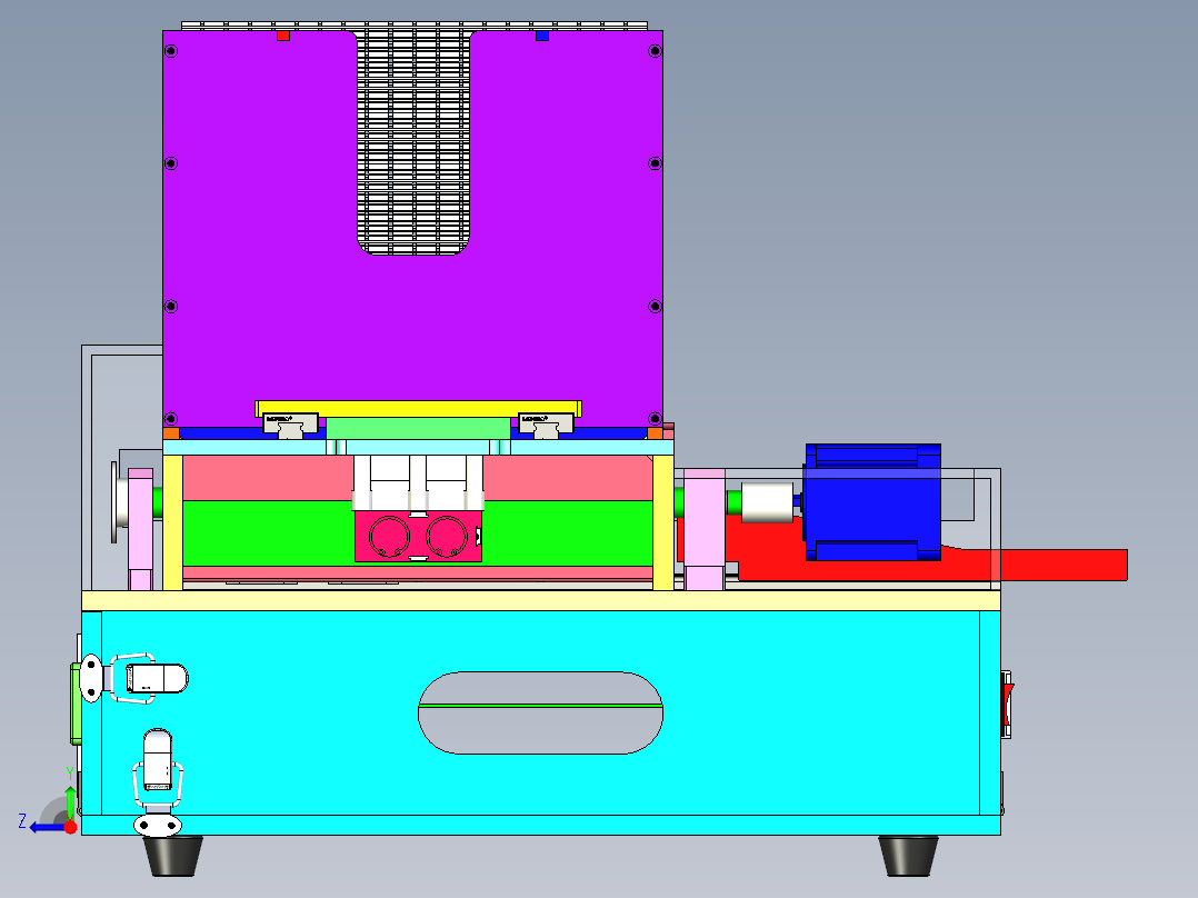 数控车床自动上料机（不间断自动送料）右视图