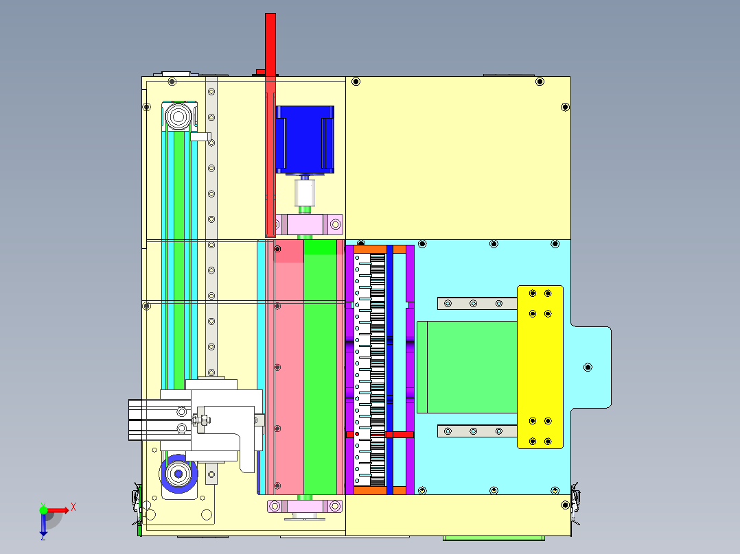 数控车床自动上料机（不间断自动送料）俯视图