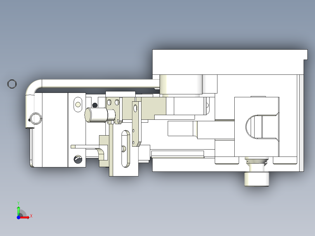 端子自动机的成型模具前视图