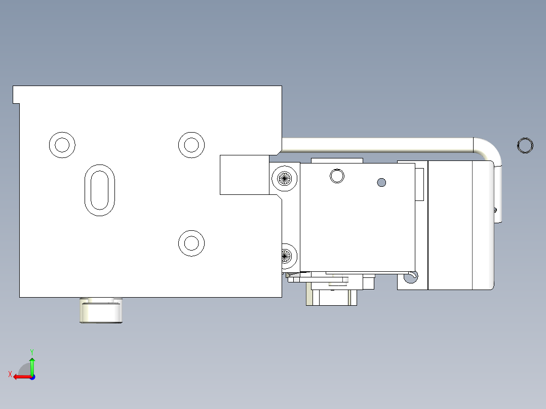 端子自动机的成型模具后视图
