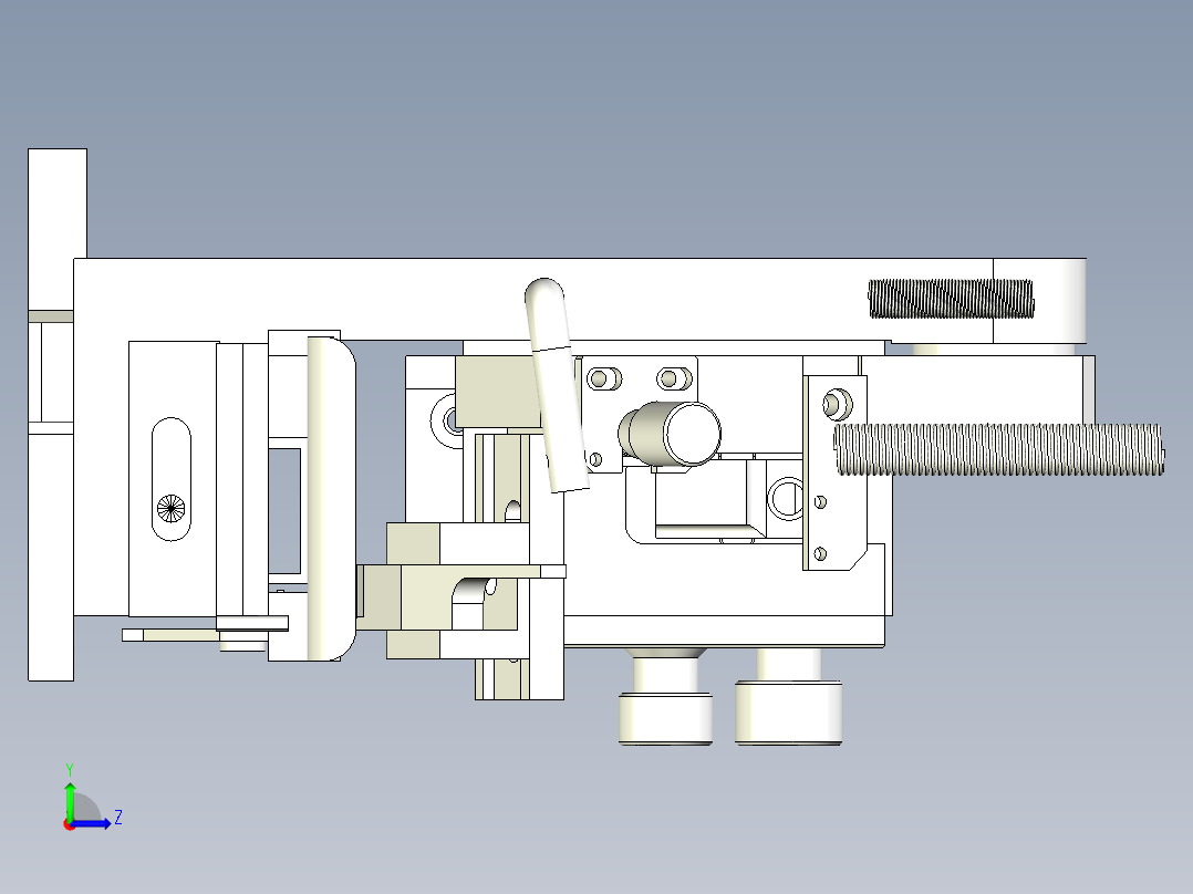 端子自动机的成型模具左视图