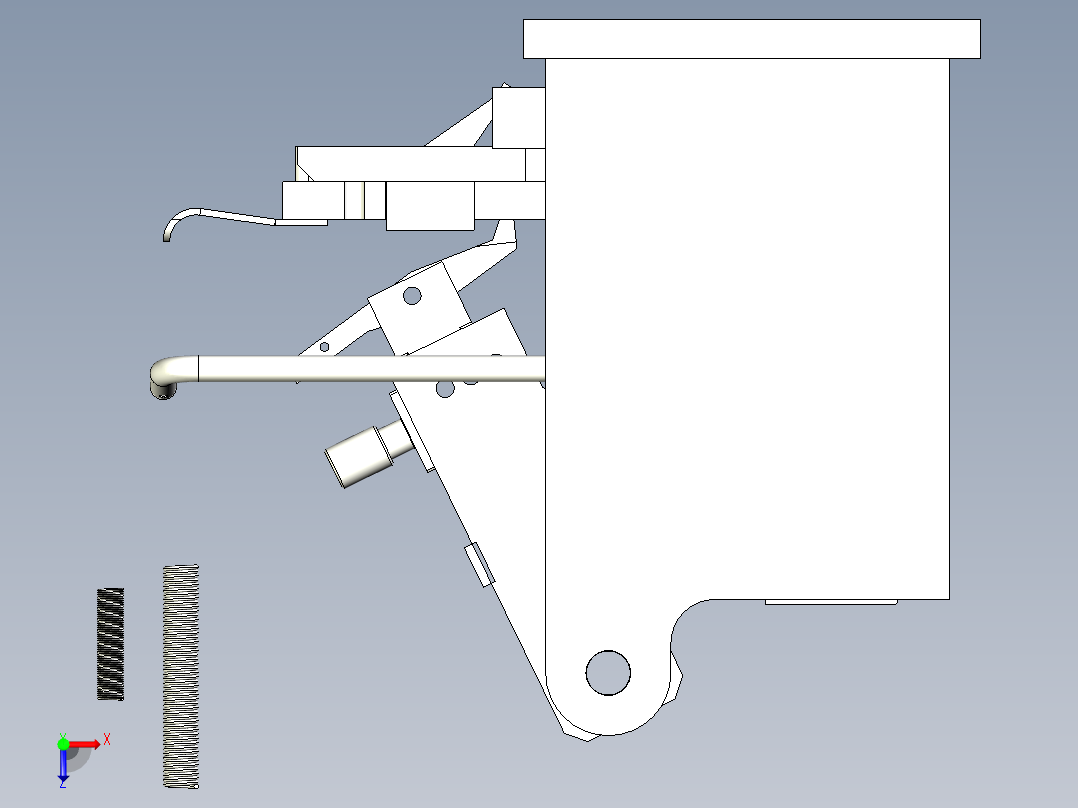 端子自动机的成型模具俯视图