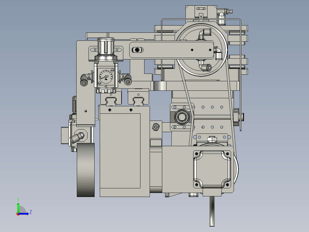 YSZ150E-07-00收尾卷绕组件左视图